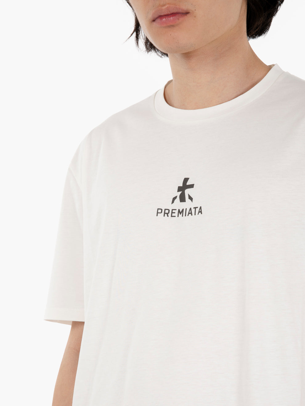 T-shirt stampa logo e fori posteriori white