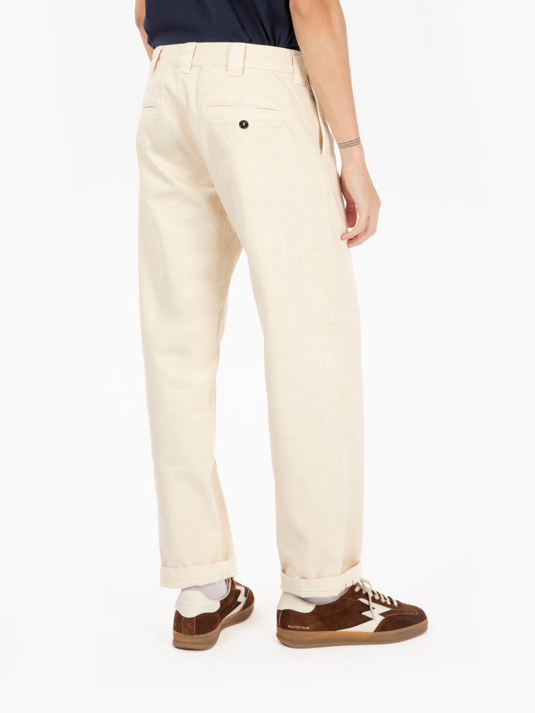 PRESIDENT'S - Pantaloni chino Sammy ecru