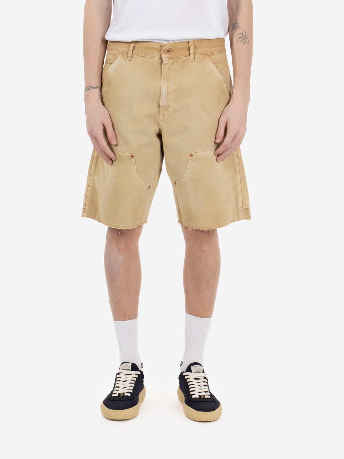 Bermuda Double carpenter Canvas Dirty beige