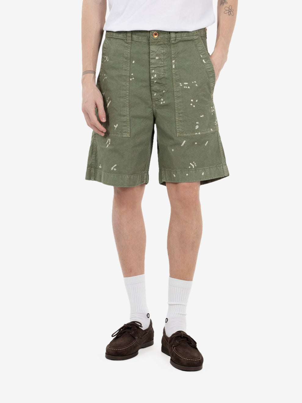 Original Bermuda Fatigue Slub cotton Dust olive