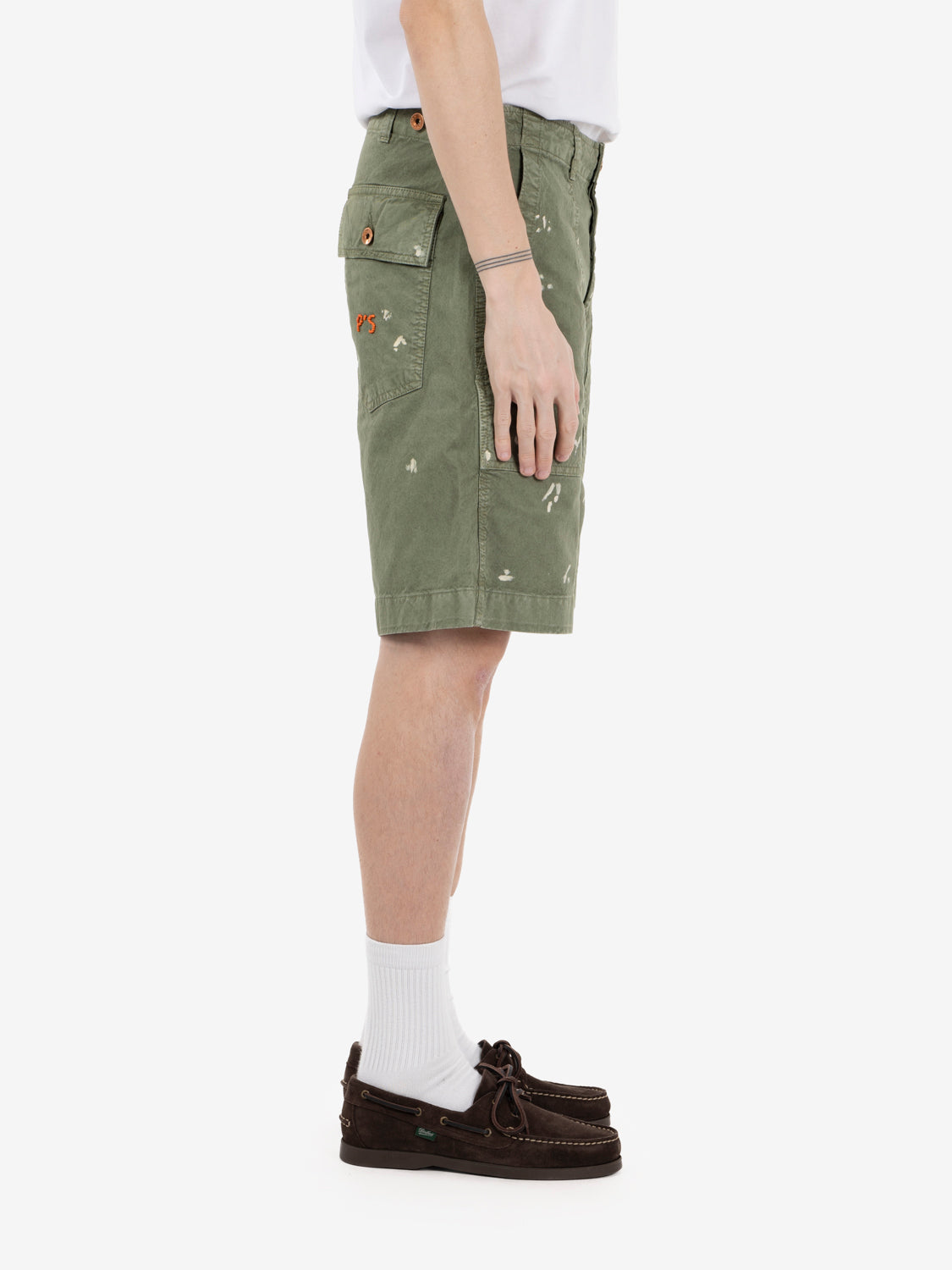 Original Bermuda Fatigue Slub cotton Dust olive
