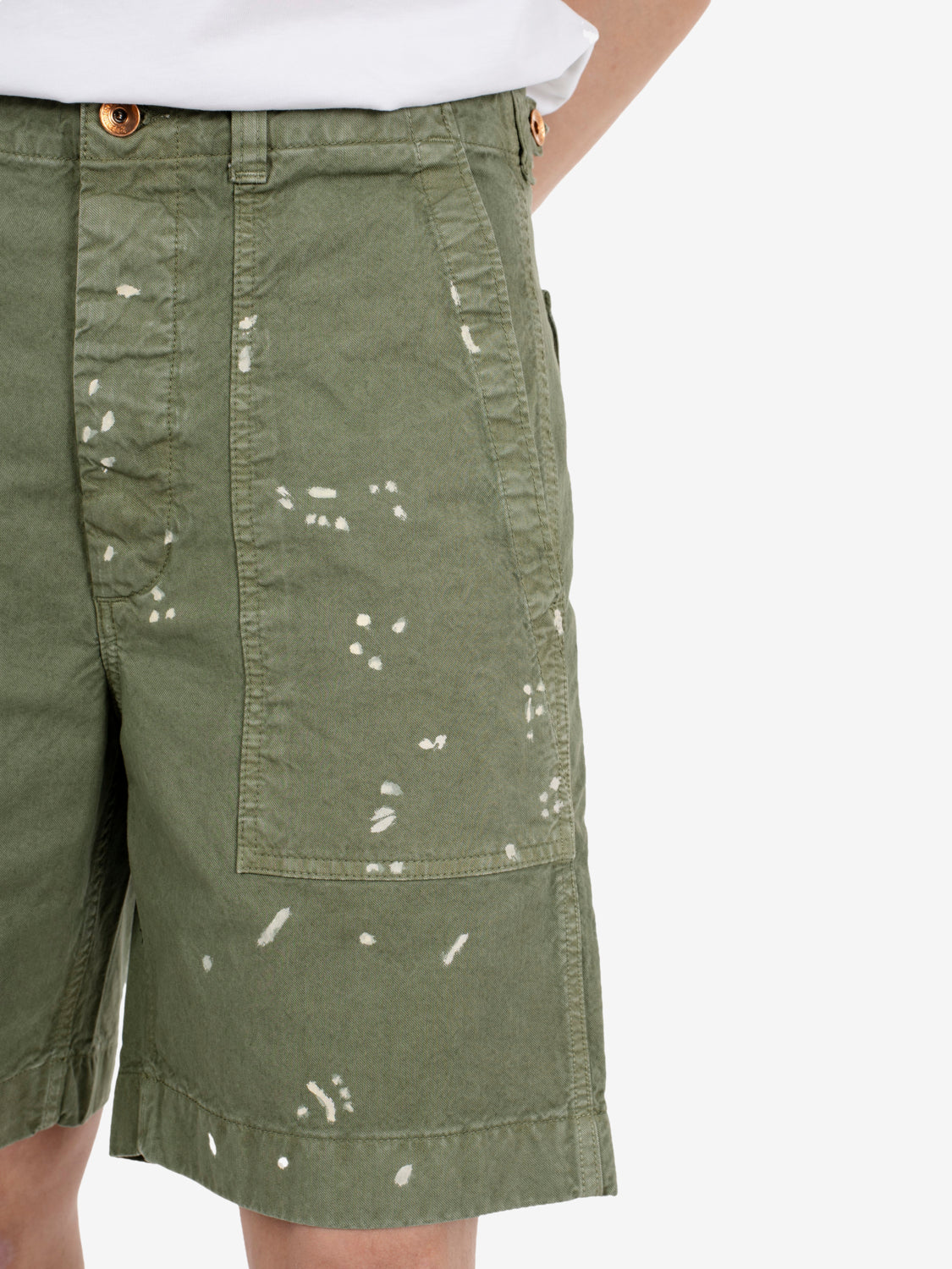 Original Bermuda Fatigue Slub cotton Dust olive