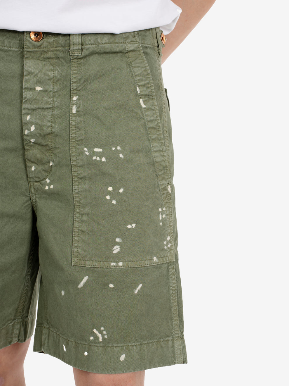 Original Bermuda Fatigue Slub cotton Dust olive