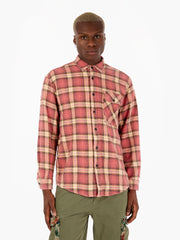 PRESIDENT'S - Camicia Tartan vintage in flanella rosa / gialla