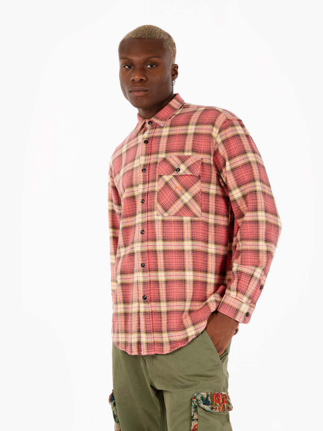 Vintage Pink/Yellow Flannel Tartan Shirt