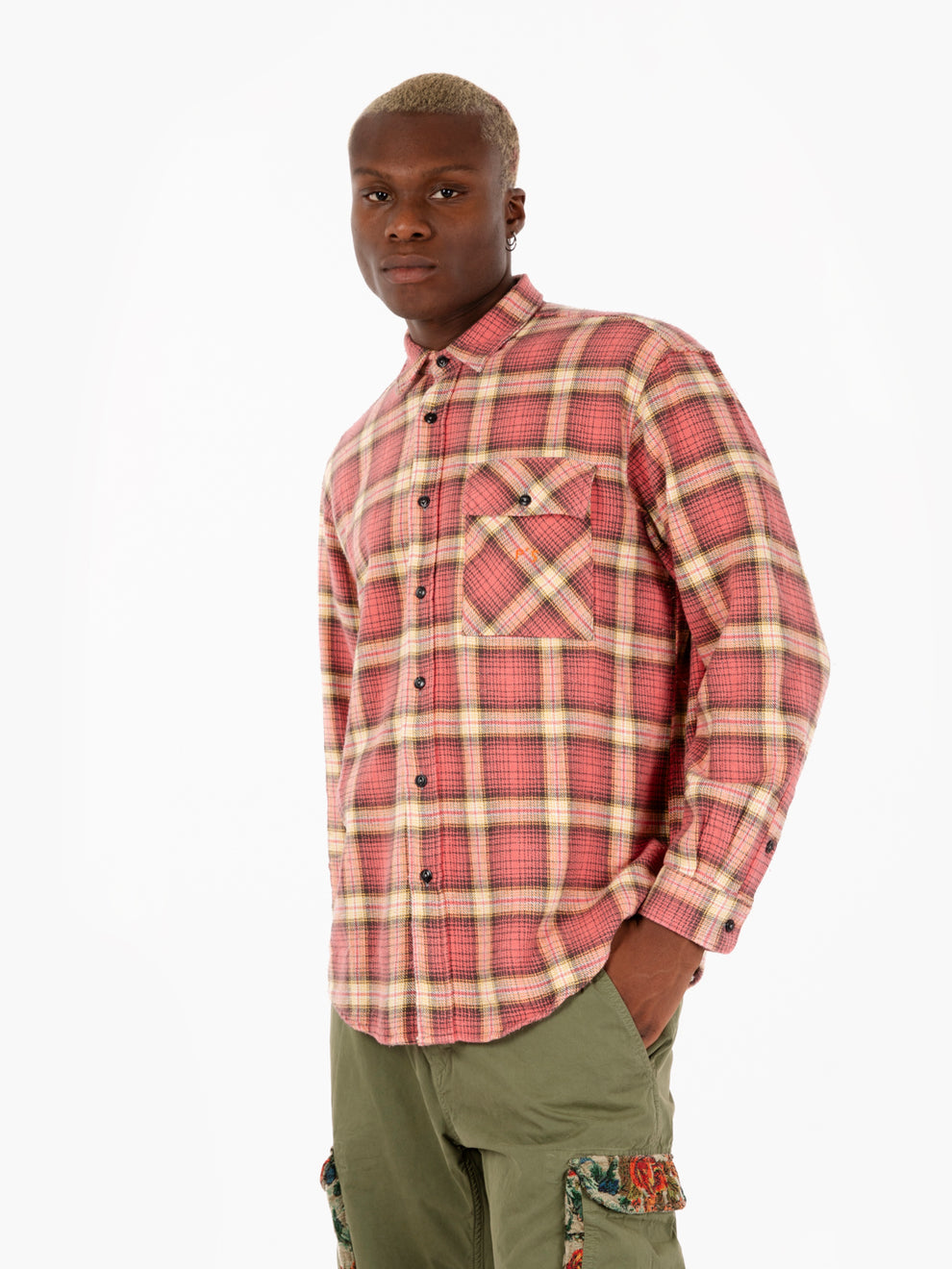 Vintage Pink/Yellow Flannel Tartan Shirt
