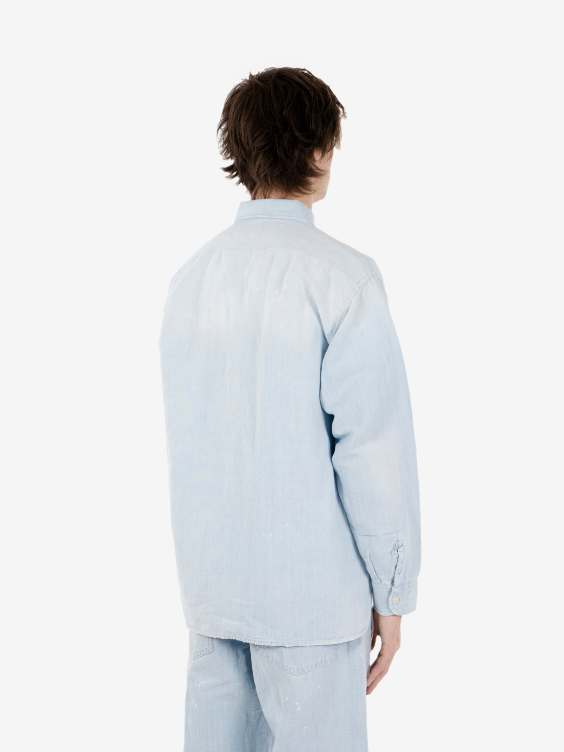 Painter shirt Chambray cotton linen stone denim