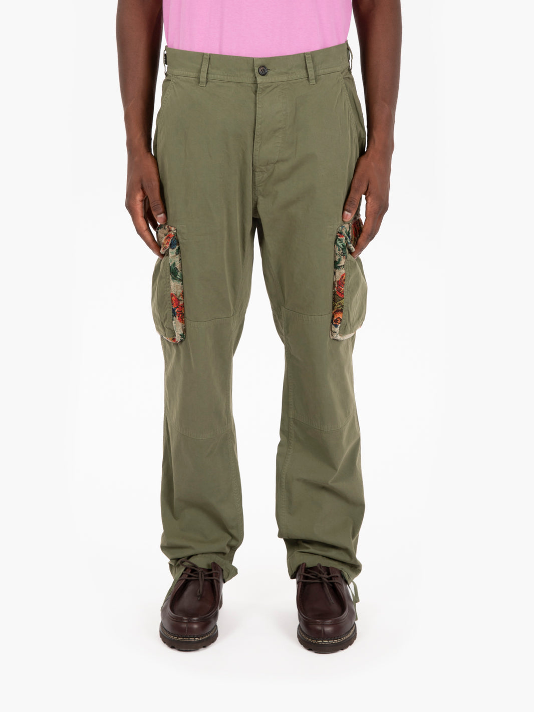 Kubrick gabardine army green cargo pants