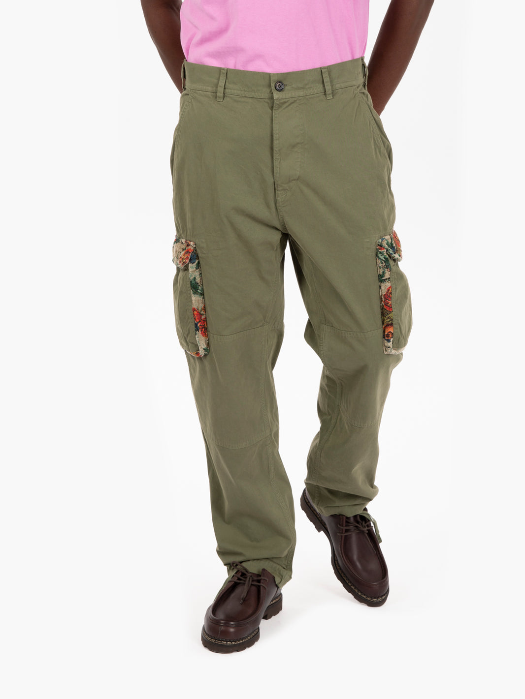 Kubrick gabardine army green cargo pants