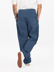 PRESIDENT'S - Pantaloni Time Off canvas blue washed