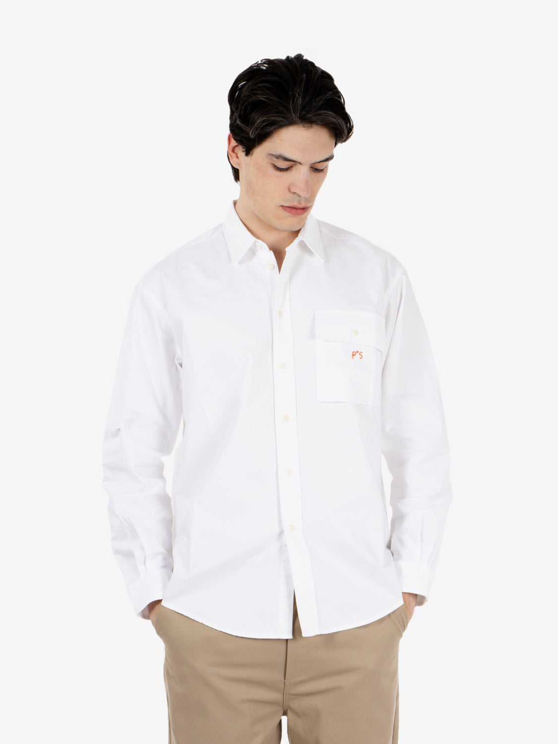 Shirt Kith Oxford Heavy stone white