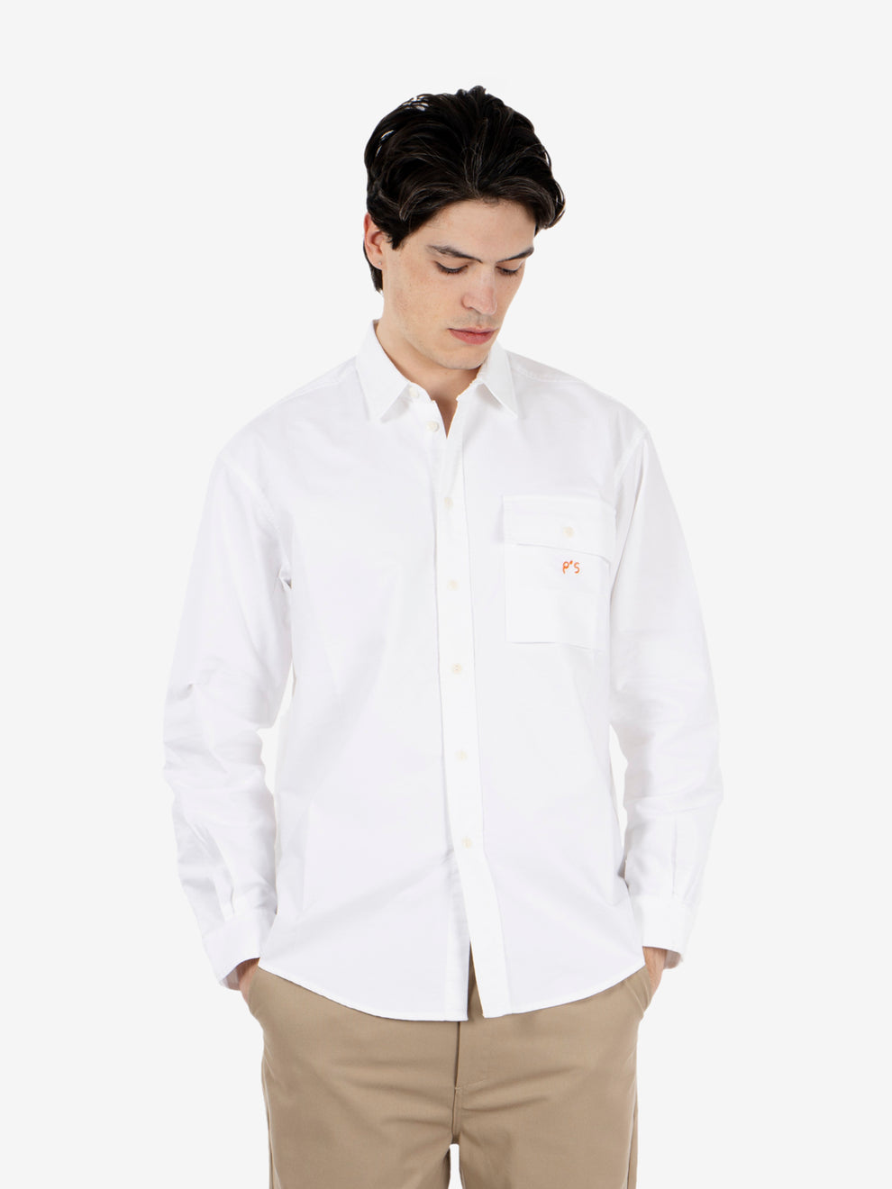 Shirt Kith Oxford Heavy stone white