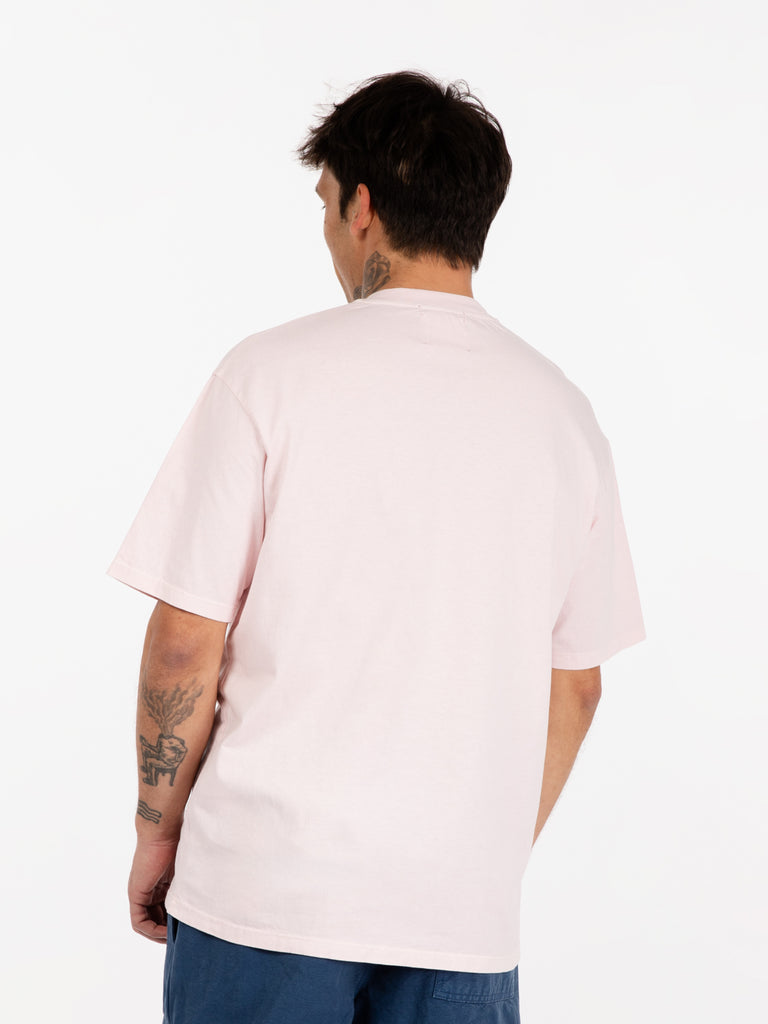 PRESIDENT'S - T-shirt jersey con tasca e ricamo rosa