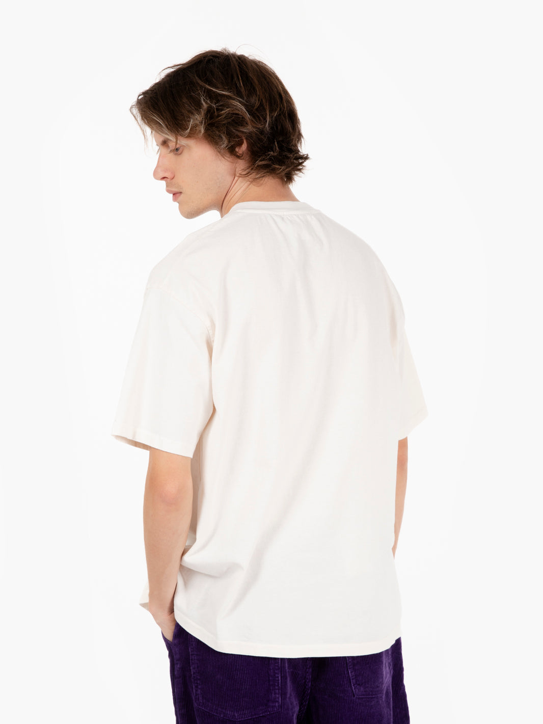 Ecru printed logo jersey t-shirt