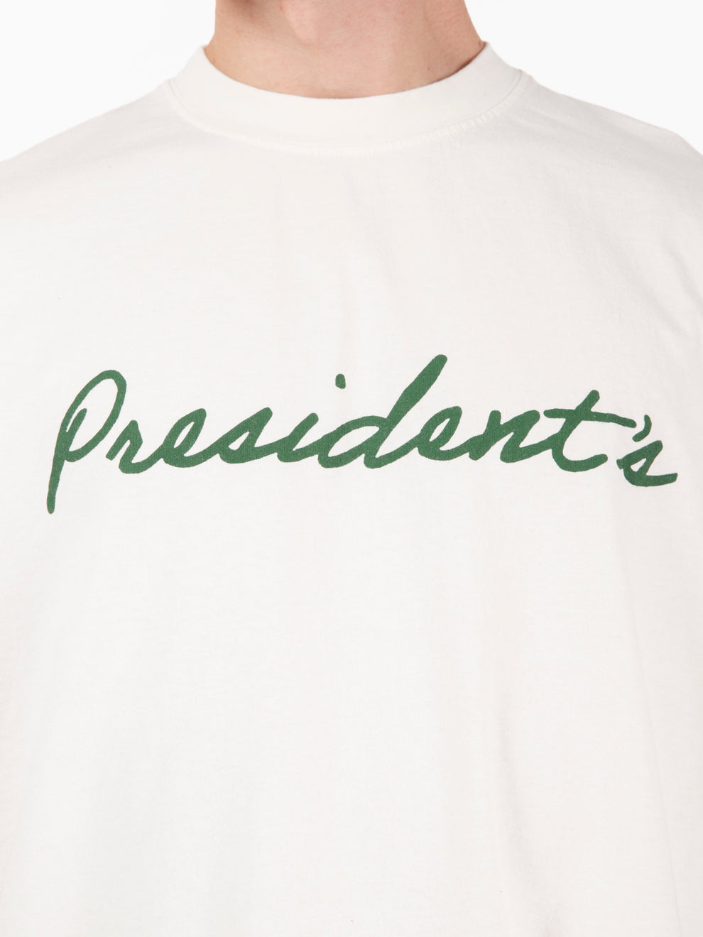 Ecru printed logo jersey t-shirt
