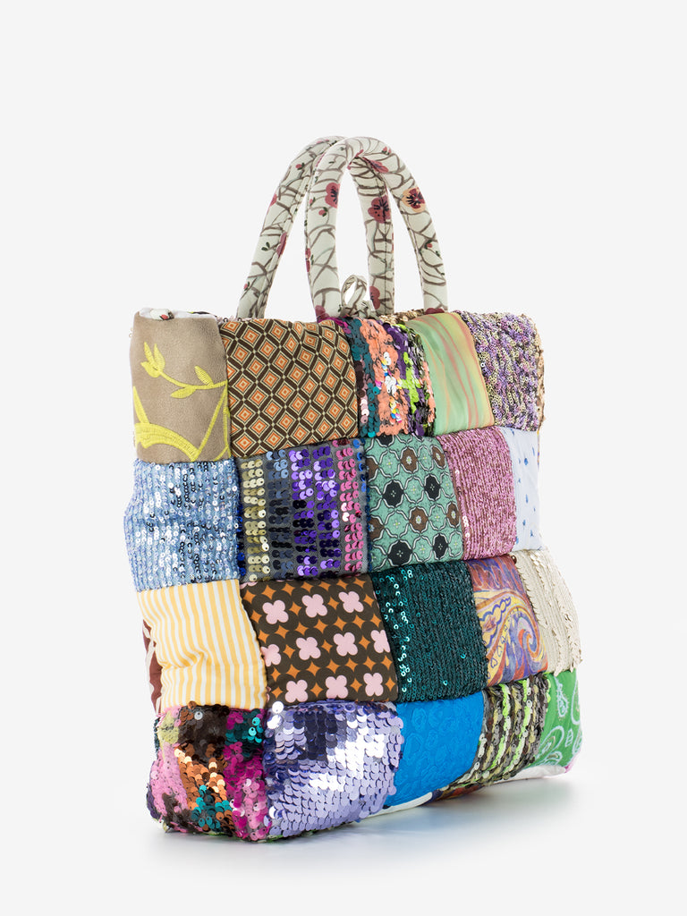 PRESTANDREA - Borsa Patris grande patch multicolor