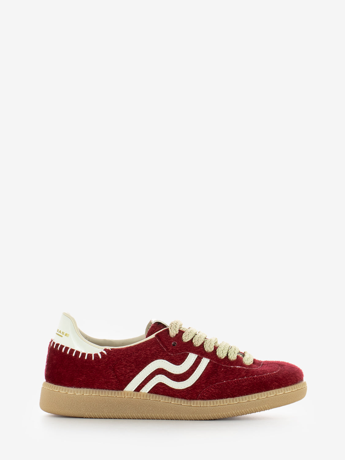 Red pony-effect sneaker