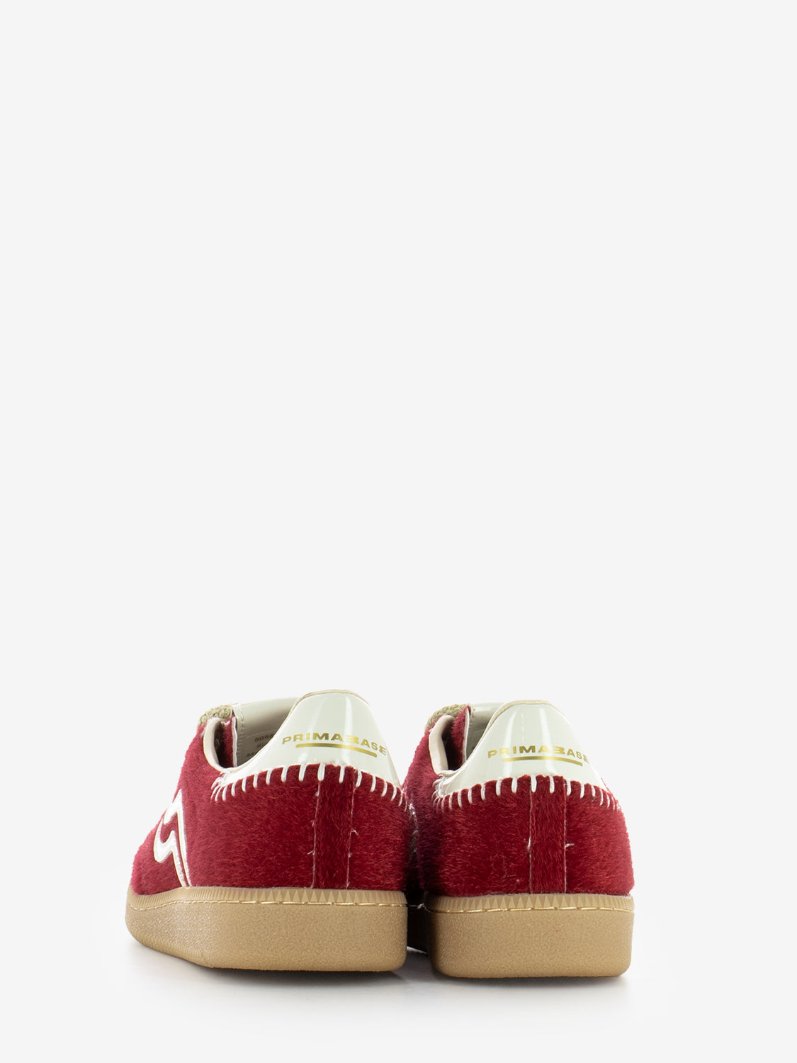 Red pony-effect sneaker