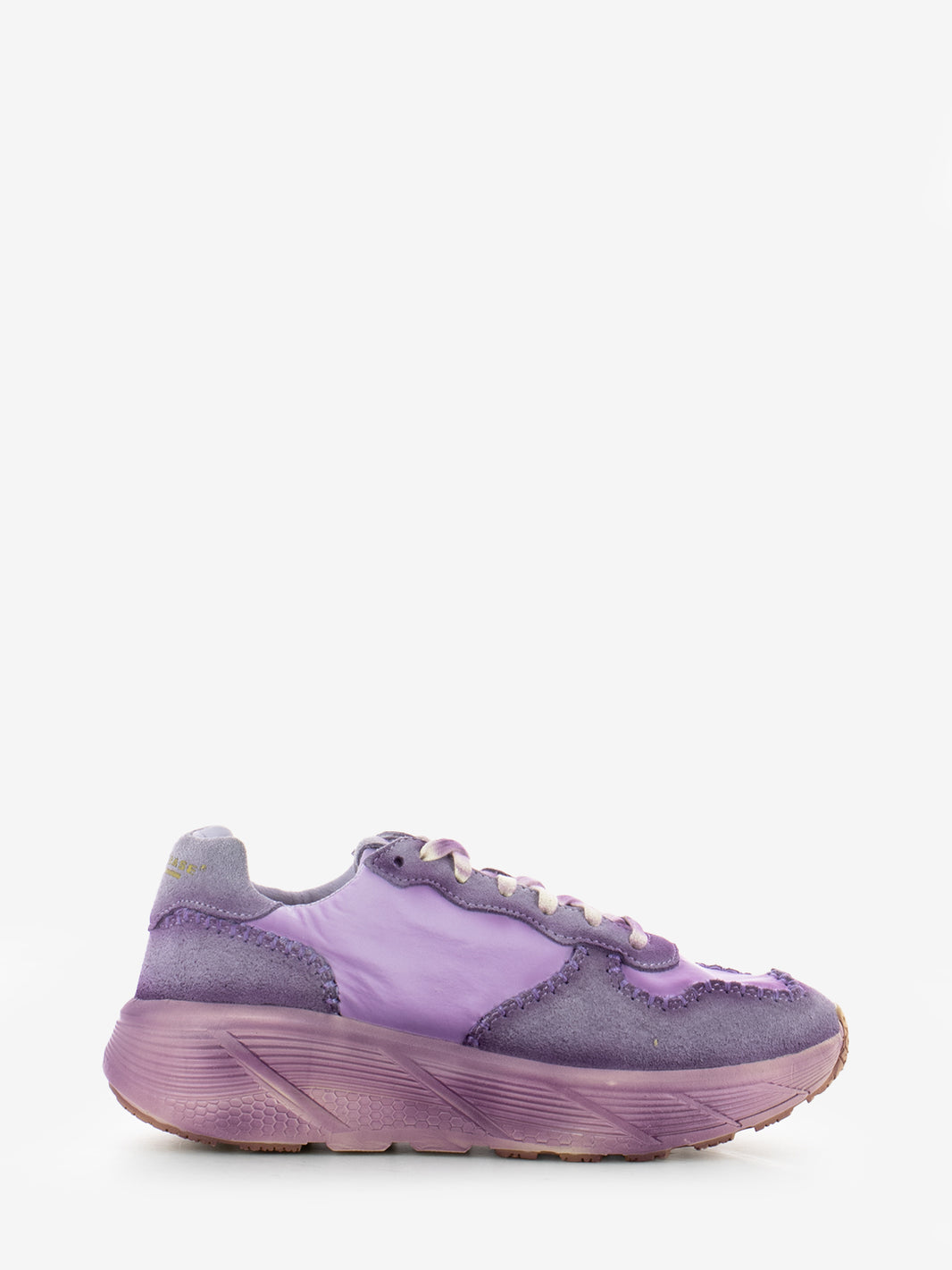 Sneakers in tessuto e suede viola
