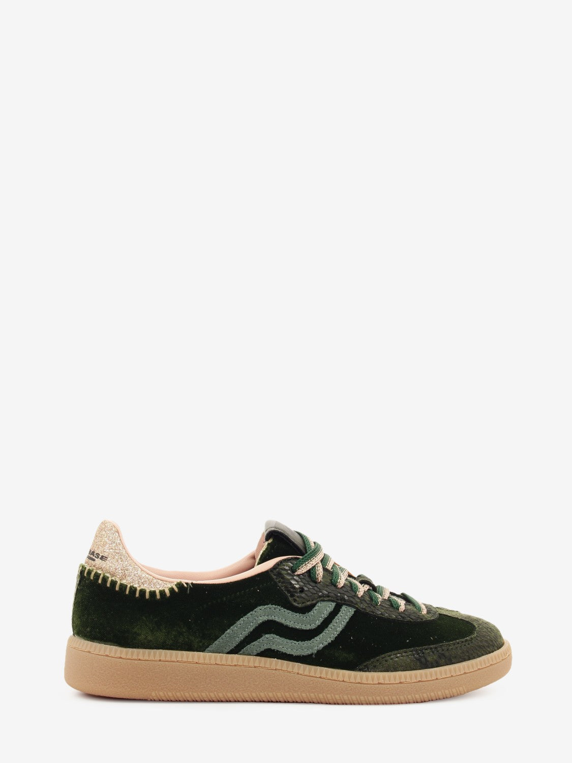 Sneakers in velluto verde
