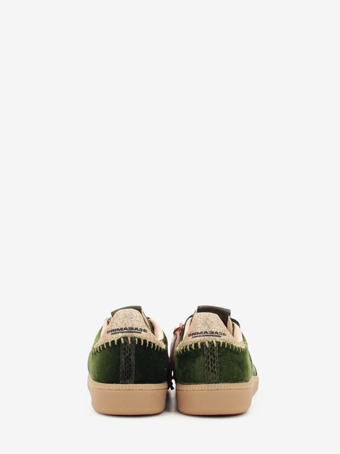 Sneakers in velluto verde