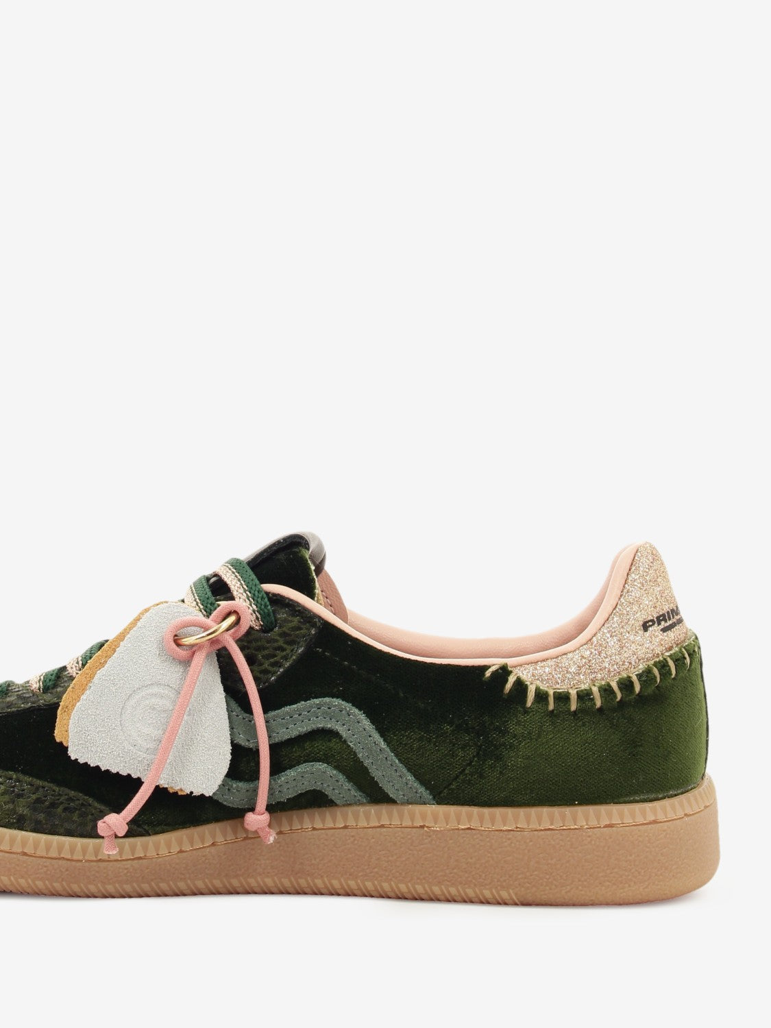 Sneakers in velluto verde