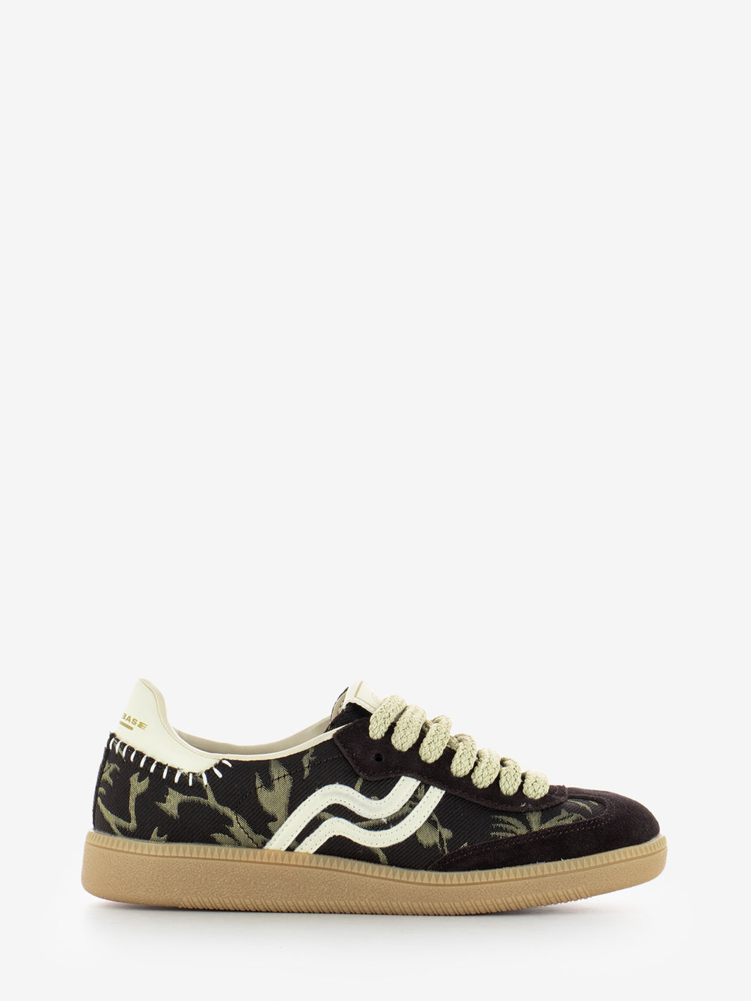 Brown jacquard sneakers