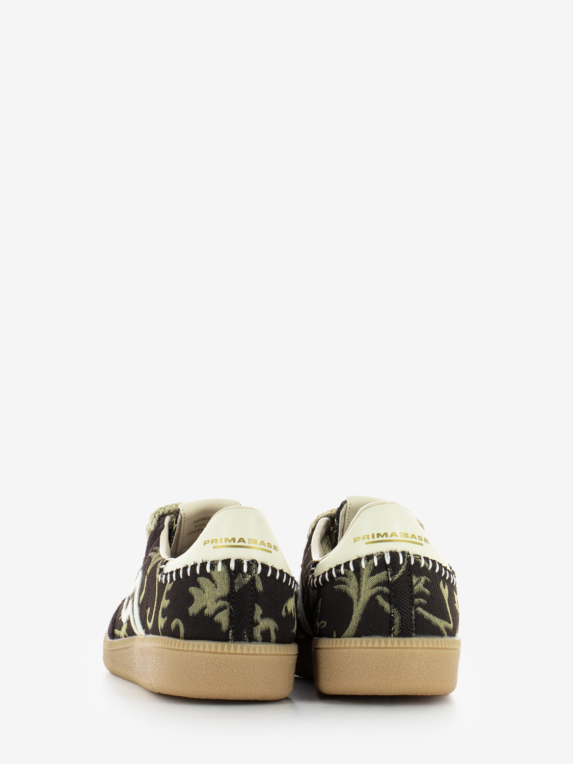 Brown jacquard sneakers