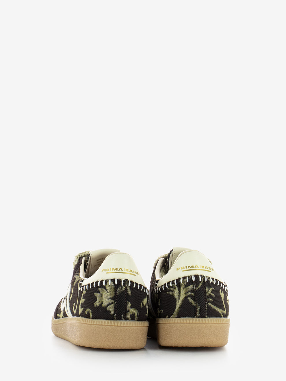 Brown jacquard sneakers