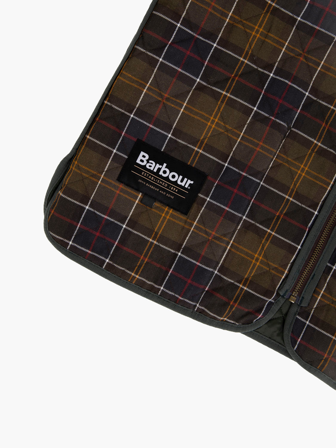 Gilet quilted tartan olive