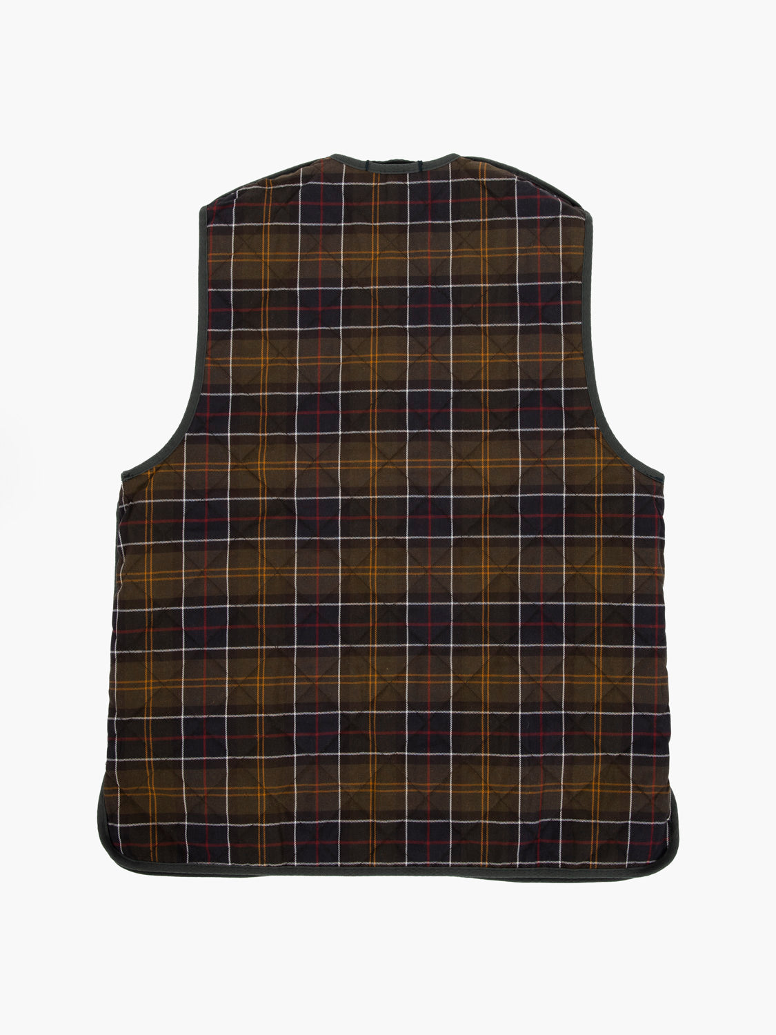Gilet quilted tartan olive