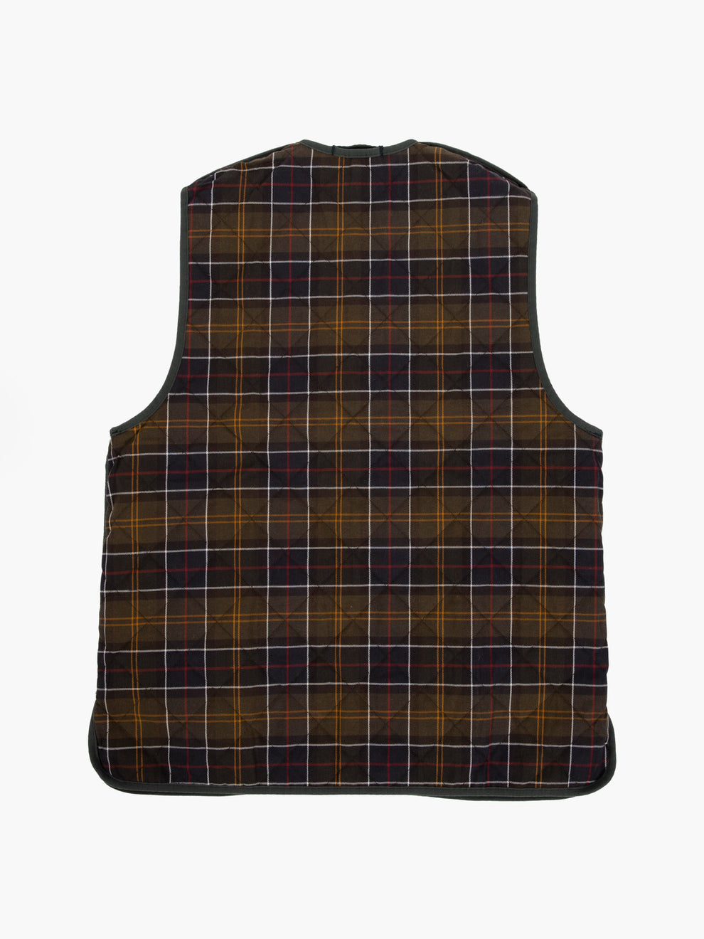 Gilet quilted tartan olive
