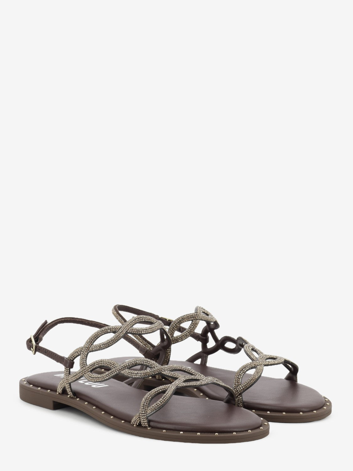 Illion brown jeweled sandal