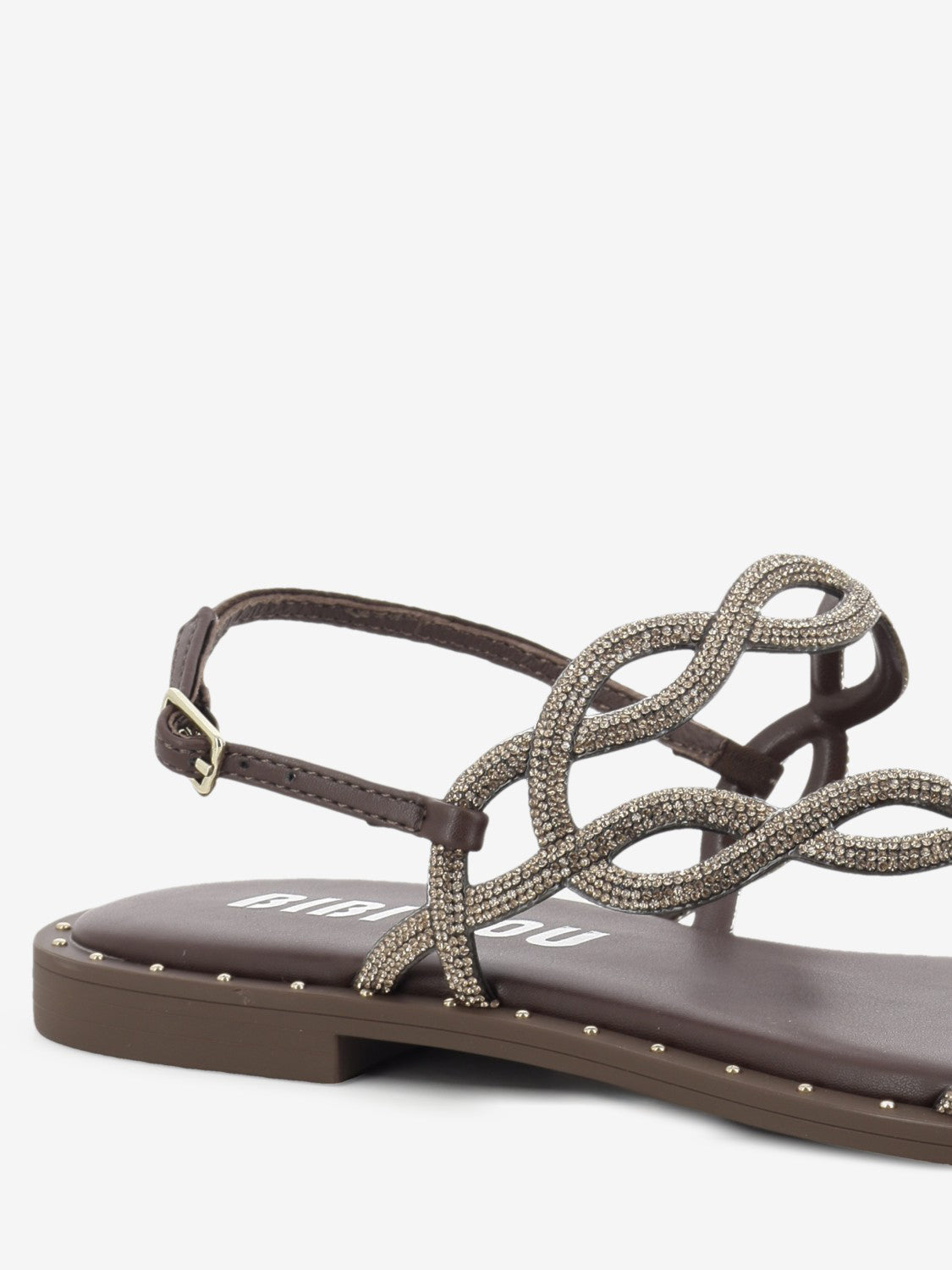 Illion brown jeweled sandal