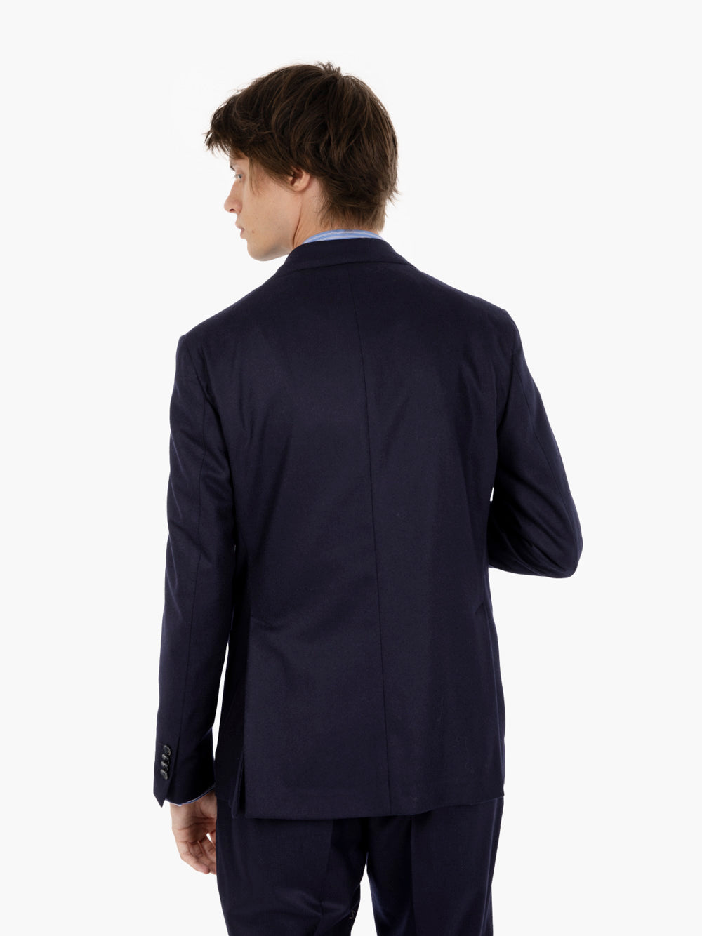 Abito doppiopetto in lana blu
