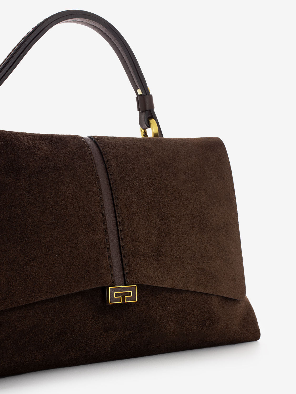 Borsa Kendall S camoscio cioccolato / cacao