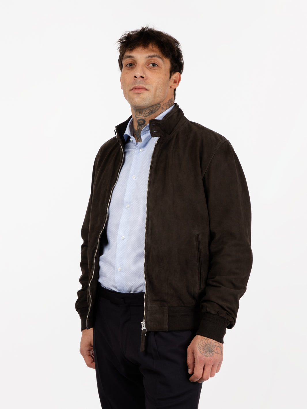 Dark brown suede jacket