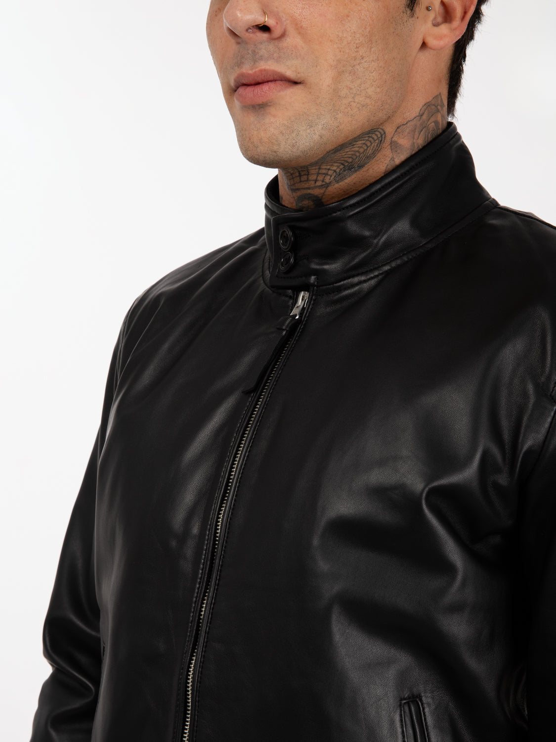 Black lined nappa jacket