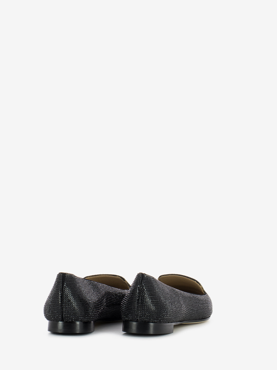 Black crystal ballerinas