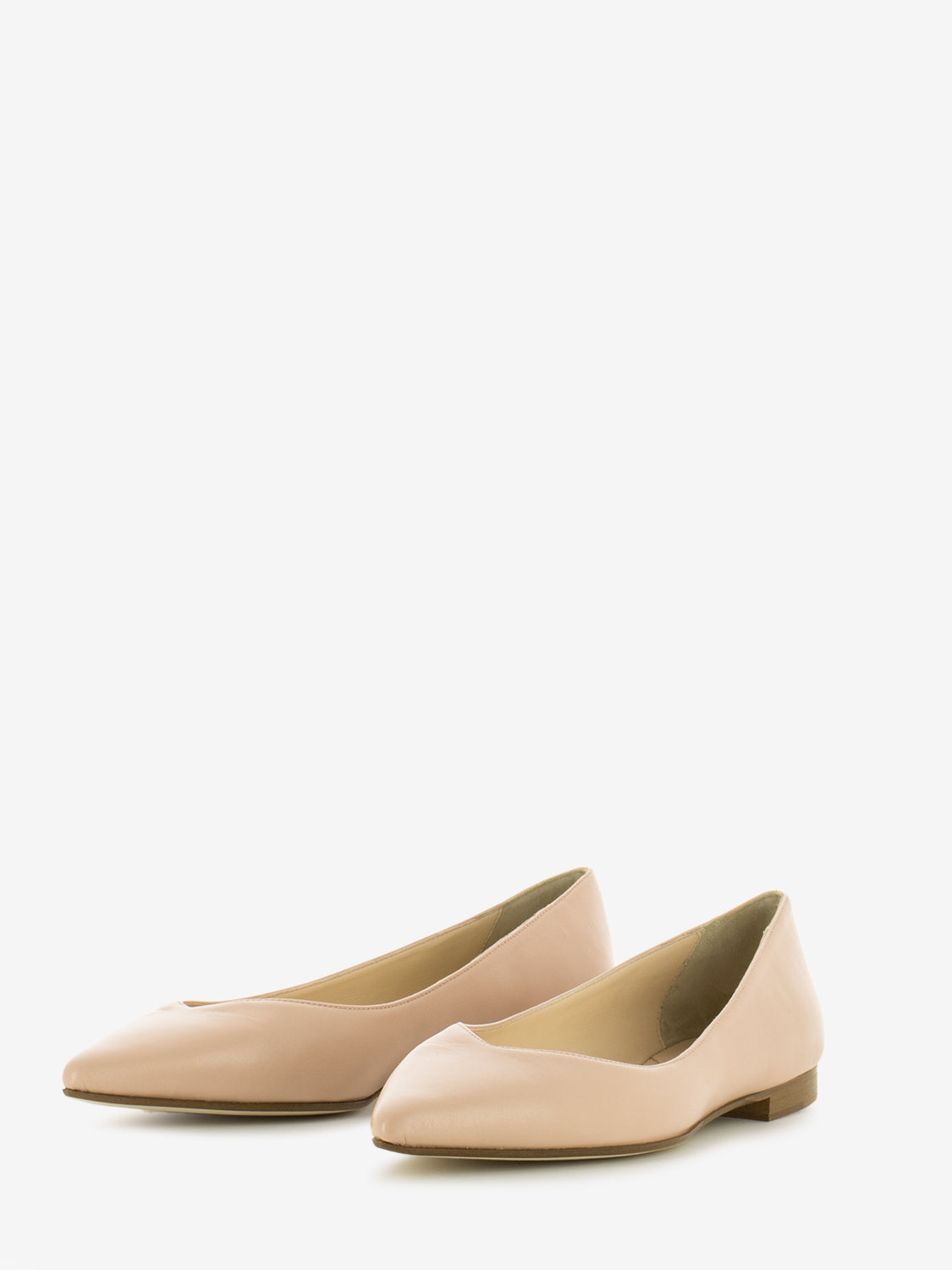 Powder nappa ballerinas