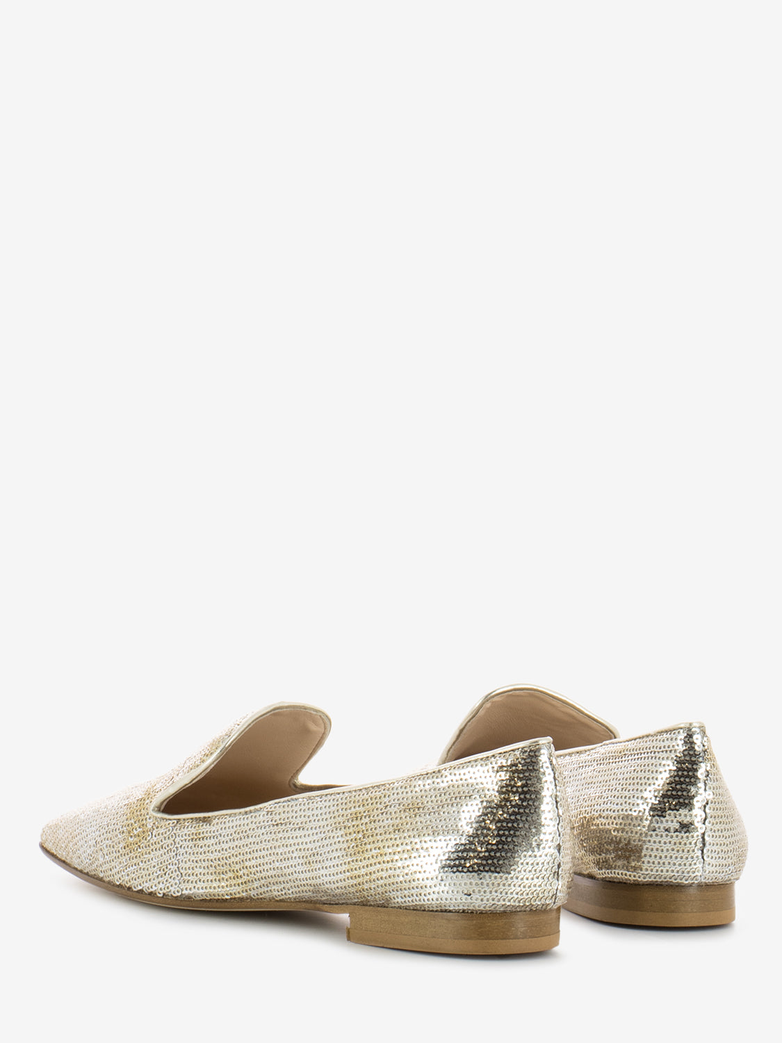 Platinum sequin ballerinas