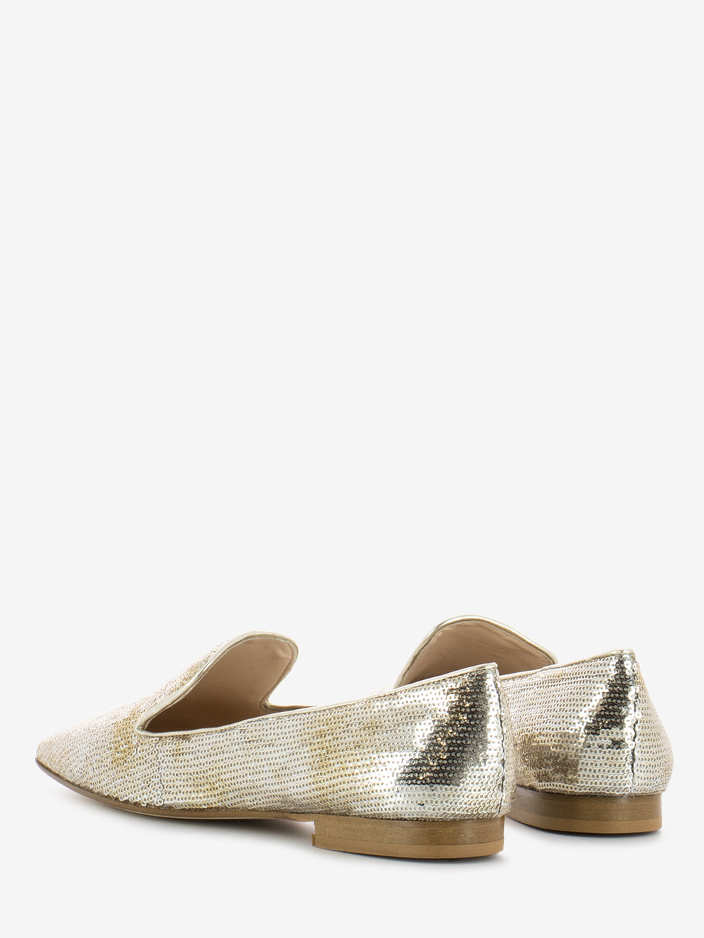 Platinum sequin ballerinas