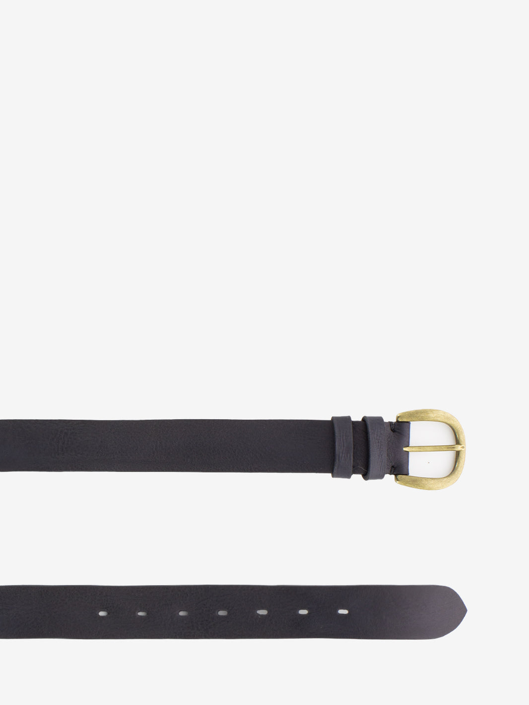 Black smooth leather belt