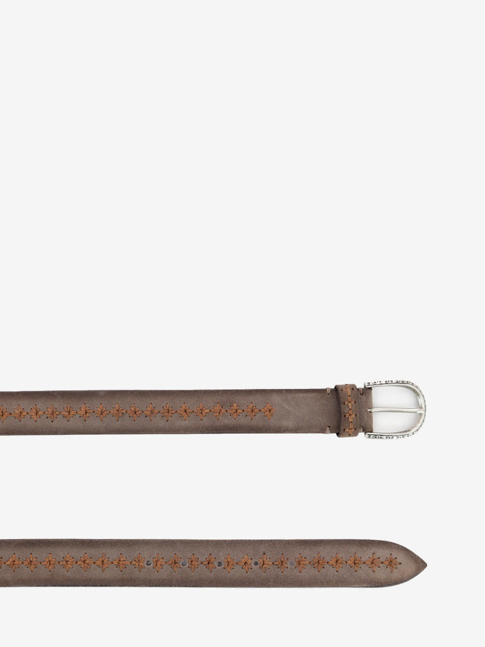 Cintura in pelle scamosciata almond