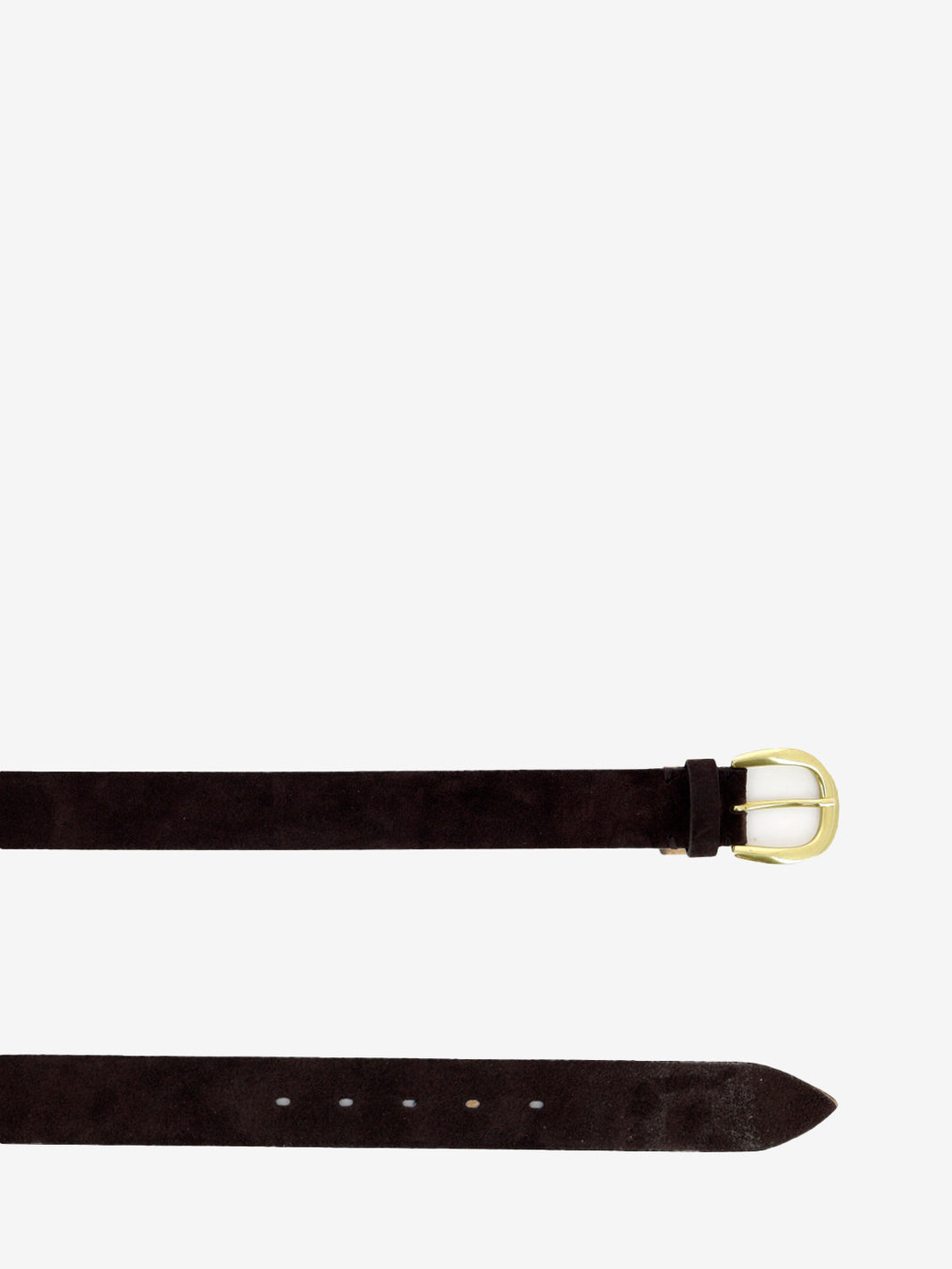 Dark brown suede belt