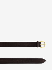 Used dark brown suede belt