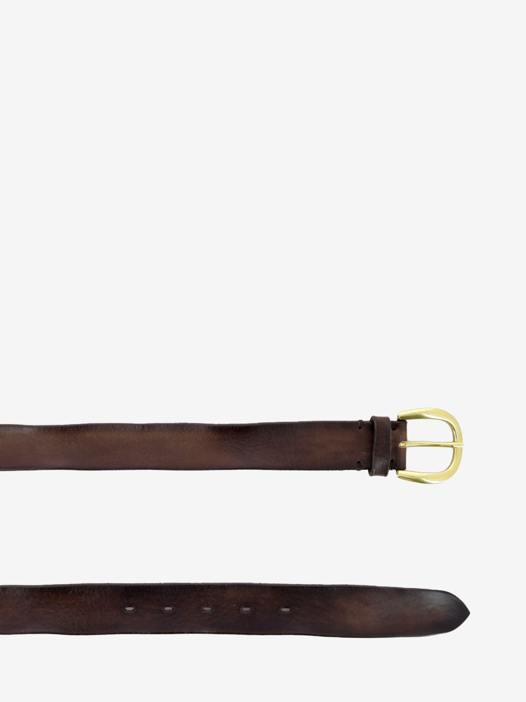 Dark brown leather belt