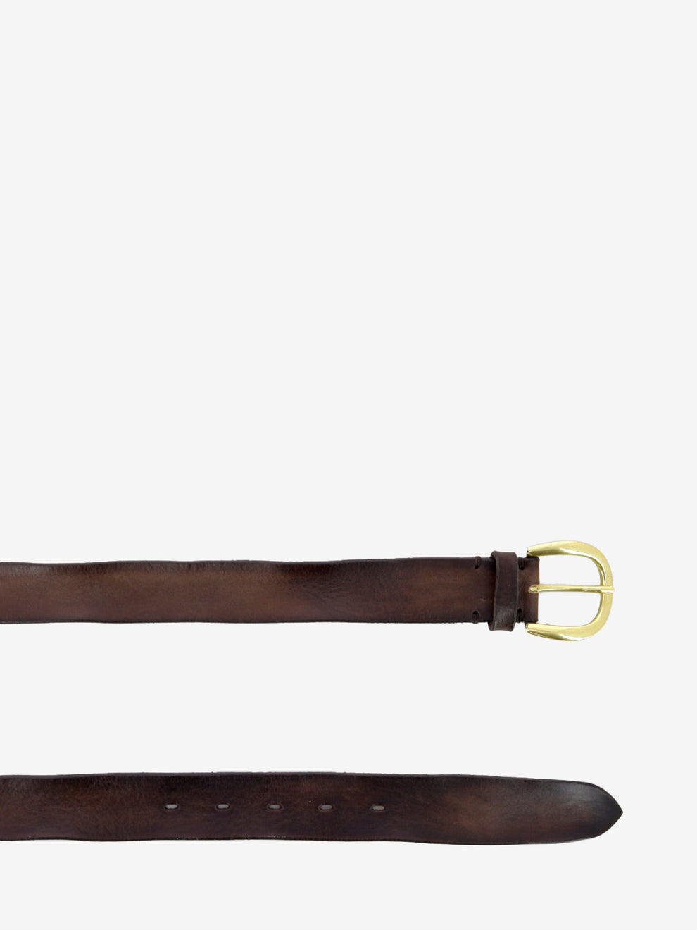 Dark brown leather belt