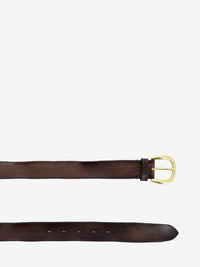 Dark brown leather belt