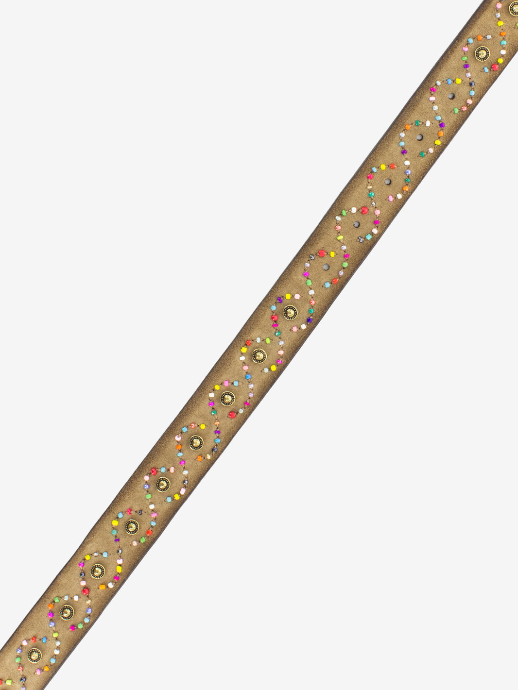 Cintura scamosciata con decori multicolor
